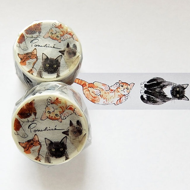 Ponchise Washi Tape - Cat