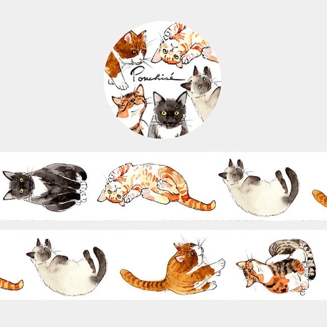 Ponchise Washi Tape - Cat