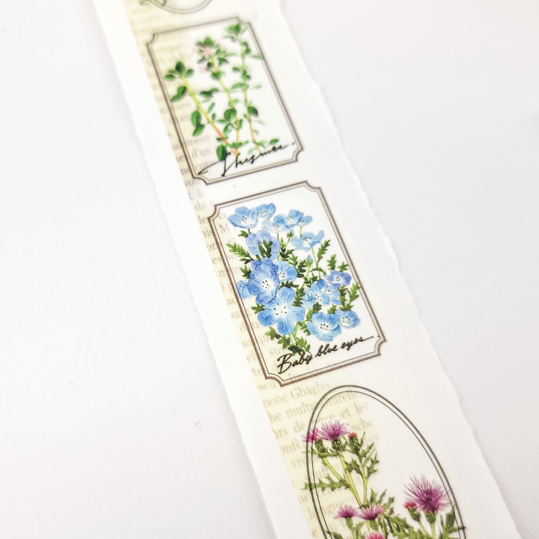 Ponchise Washi Tape - Flower Label