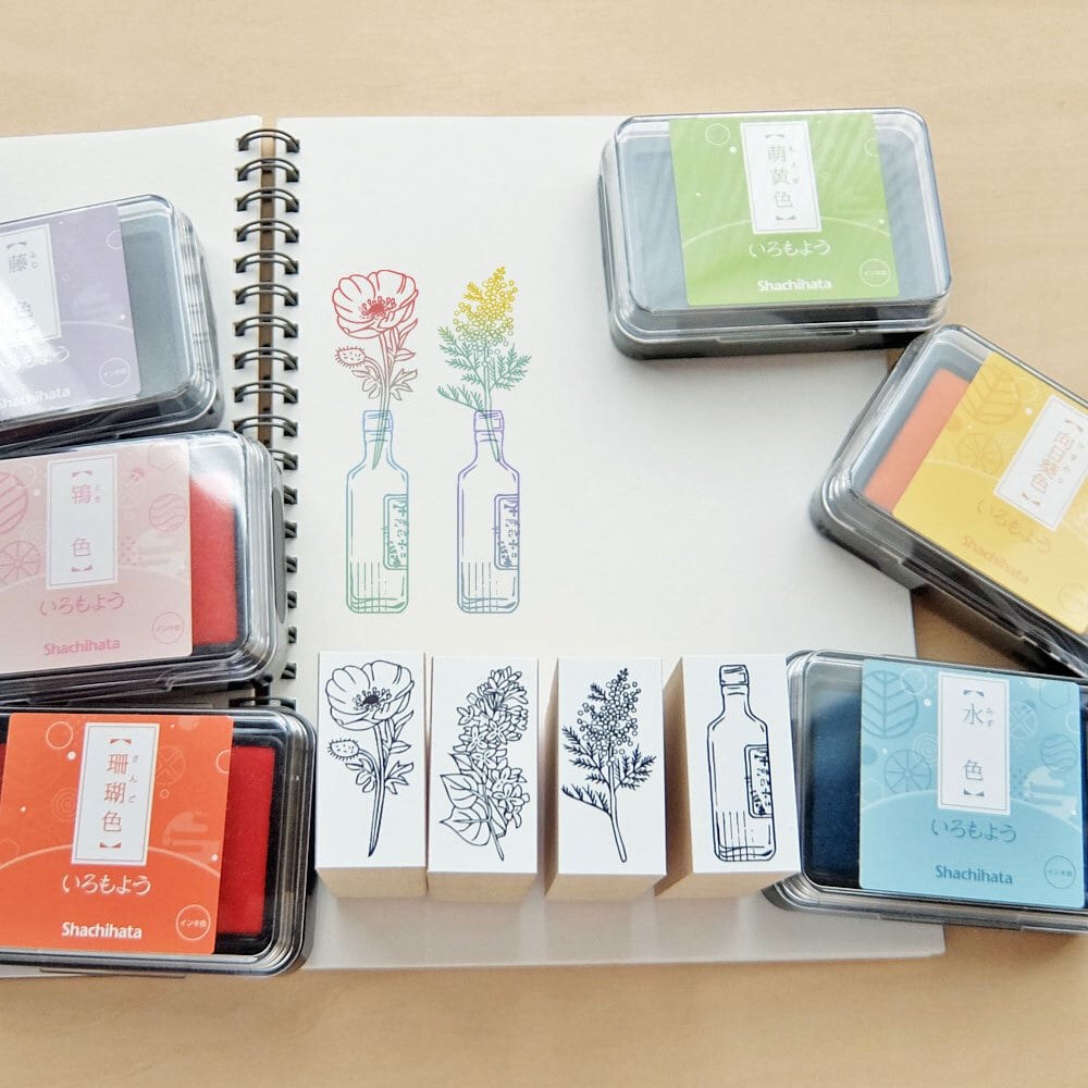 Ponchise Wooden Rubber Stamp - Antique Bottle