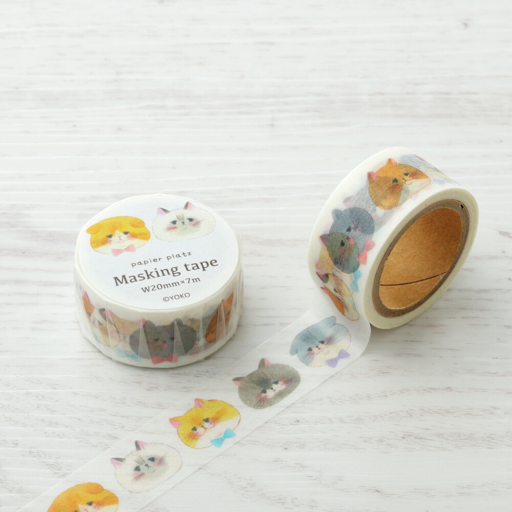 Papier Platz x YOKO Washi Tape - Cat Face