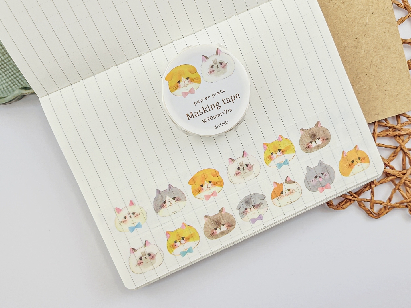 Papier Platz x YOKO Washi Tape - Cat Face