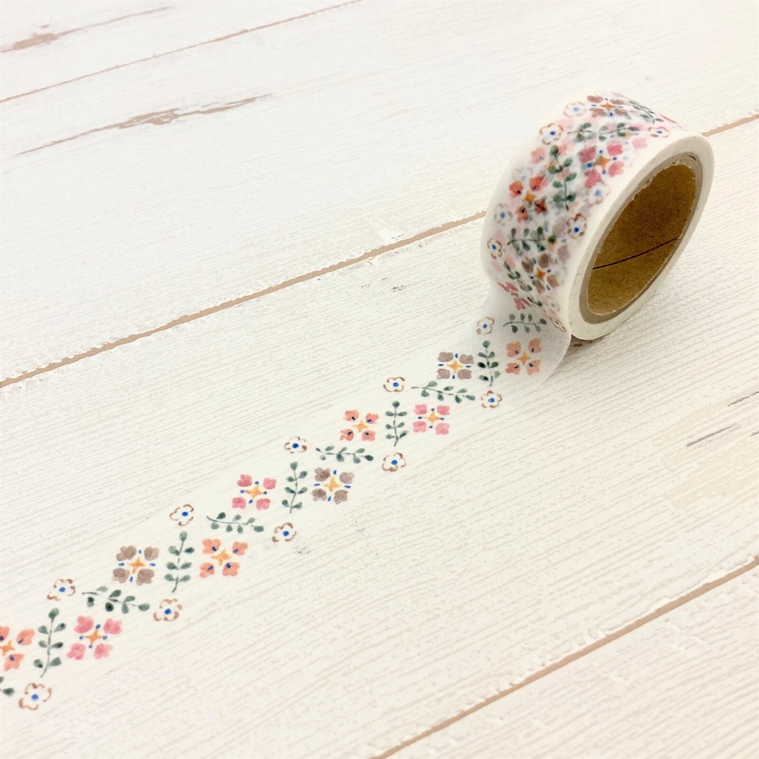 Papier Platz x Nakauchi Waka Washi Tape - Floral Pattern