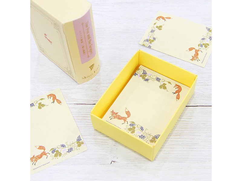 Shinzi Katoh Aesop Fables Fairy Tale Memo Notes - Fox And Grapes