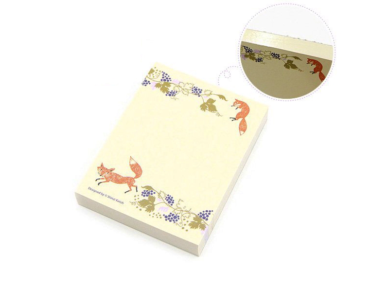 Shinzi Katoh Aesop Fables Fairy Tale Memo Notes - Fox And Grapes