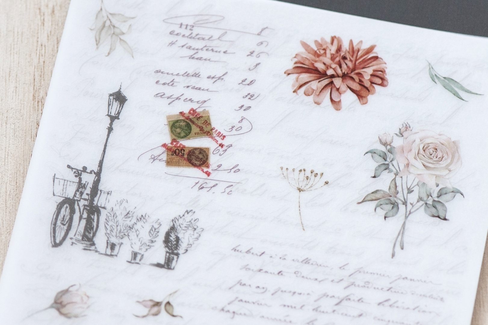 MU Print-On Transfer Stickers 232 - Retro Cafe