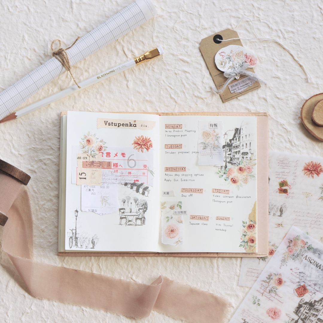 MU Print-On Transfer Stickers 232 - Retro Cafe