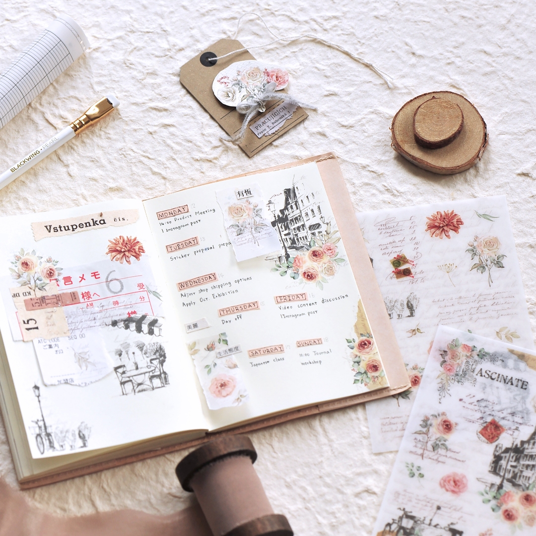 MU Print-On Transfer Stickers 232 - Retro Cafe