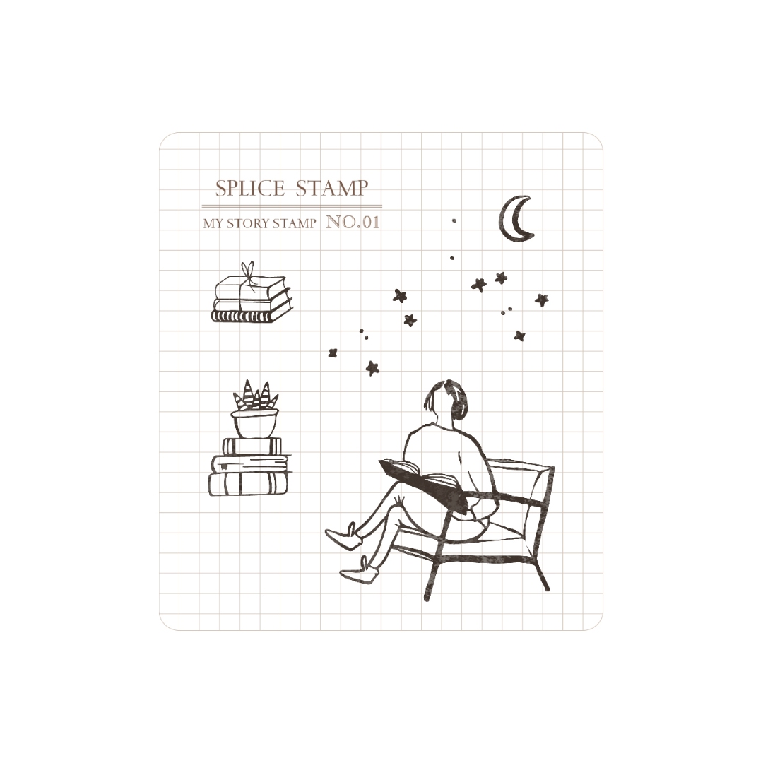 MU Clear Stamp Set Story 001 - There Are Stars Tonight