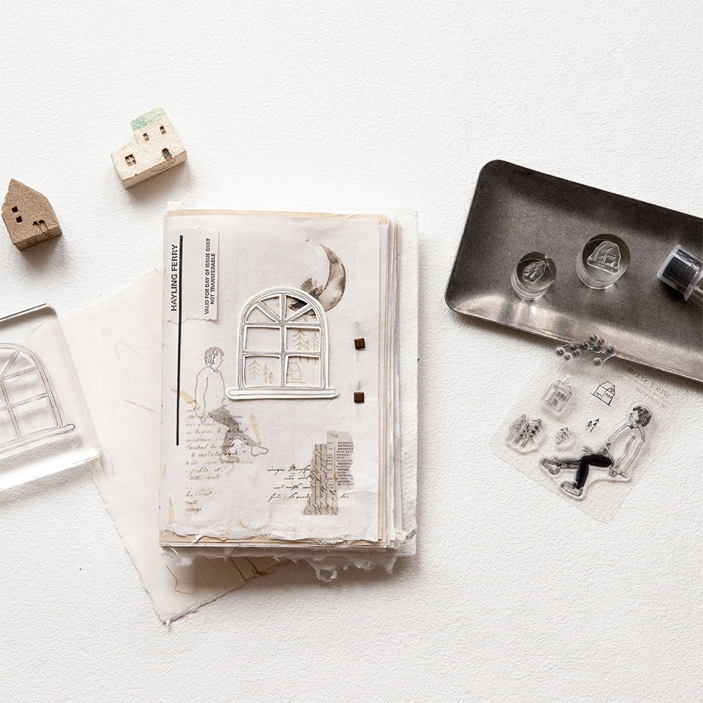 MU Clear Stamp Set Story 003 - Snow Scene By The Window