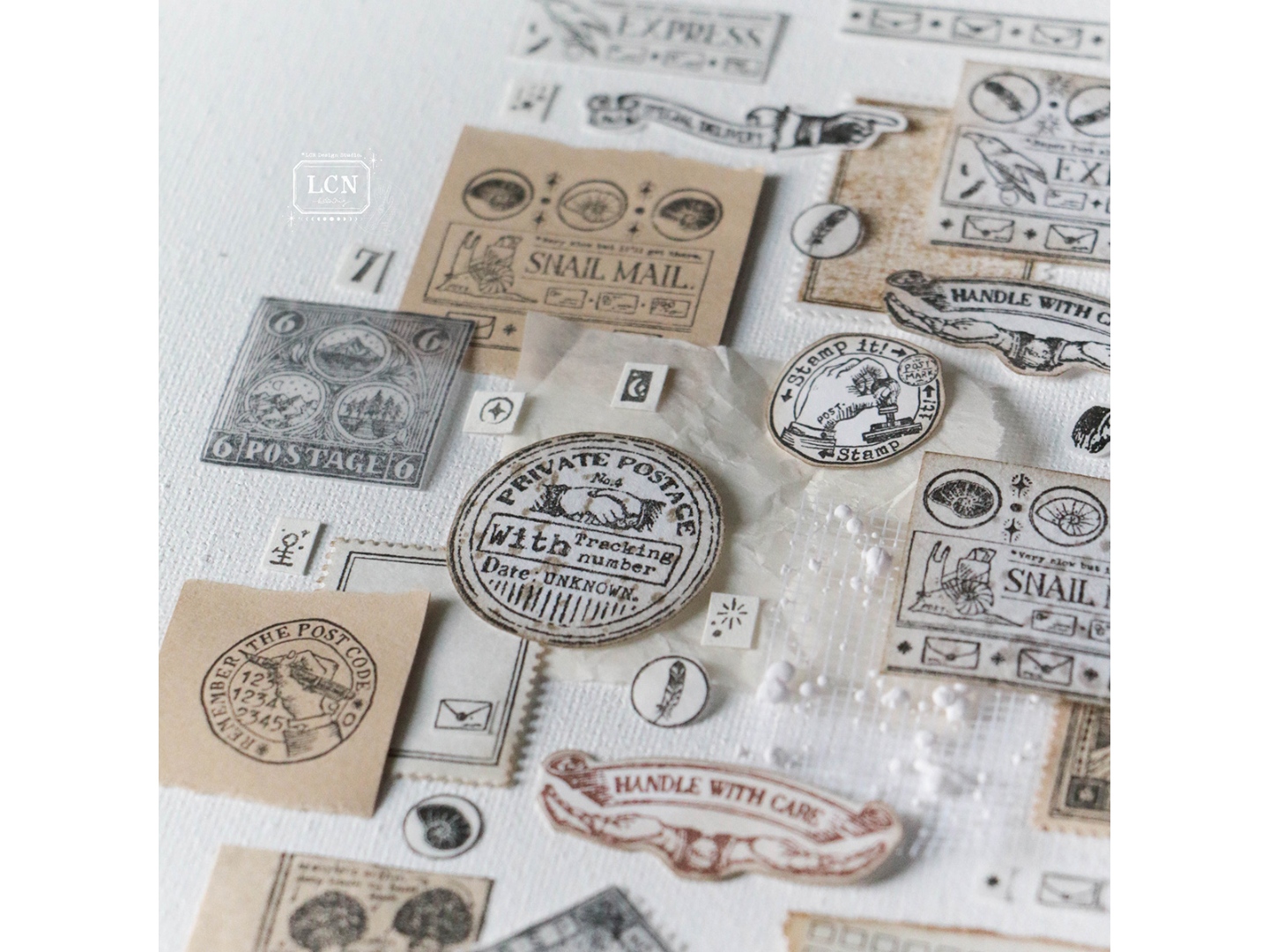 LCN Postal Signs Rubber Stamp - Set 3