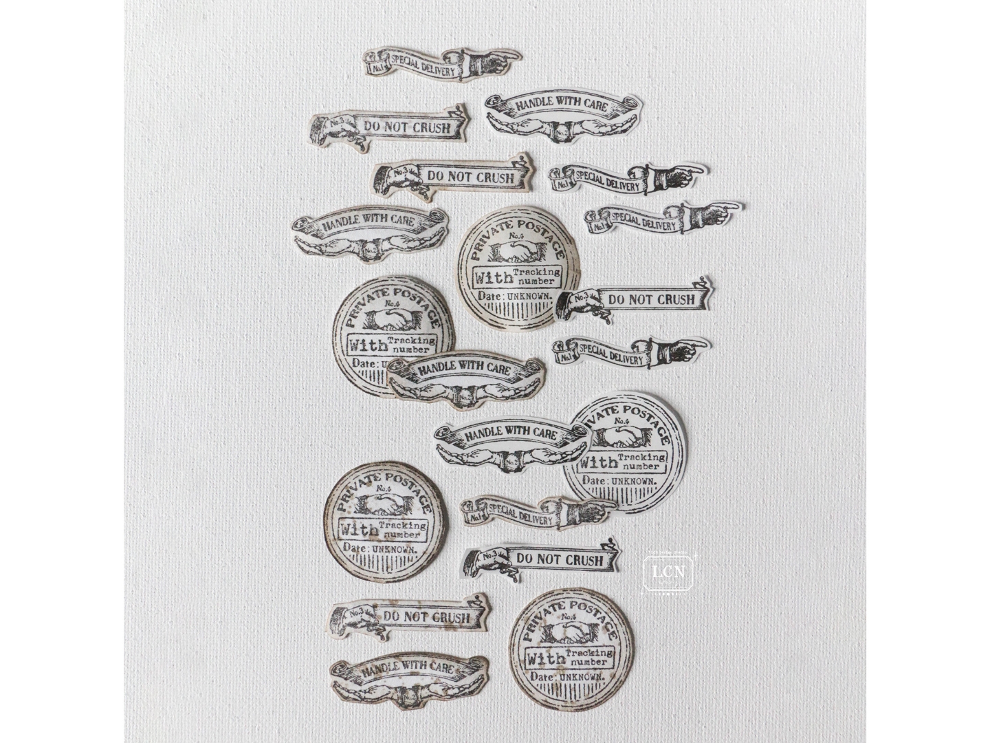 LCN Postal Signs Rubber Stamp - Set 3