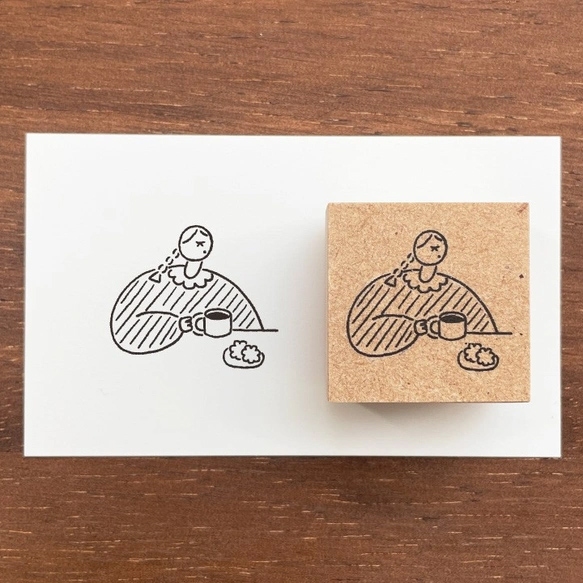Stamp Marche Girl Rubber Stamp - Sweets