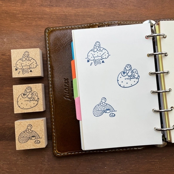 Stamp Marche Girl Rubber Stamp - Sweets