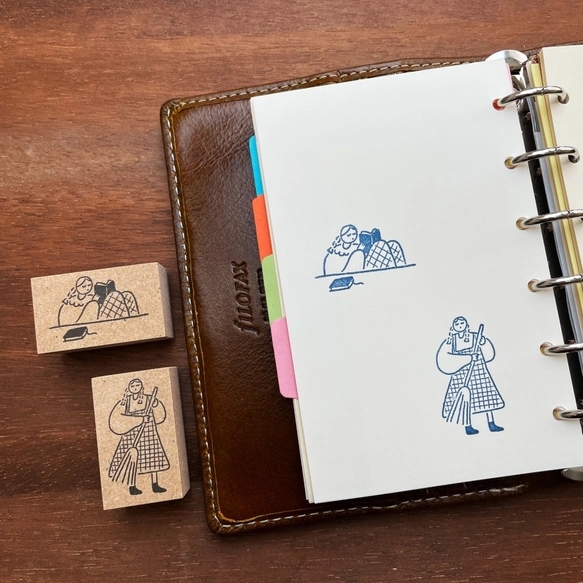 Stamp Marche Girl Rubber Stamp - Reading a Book