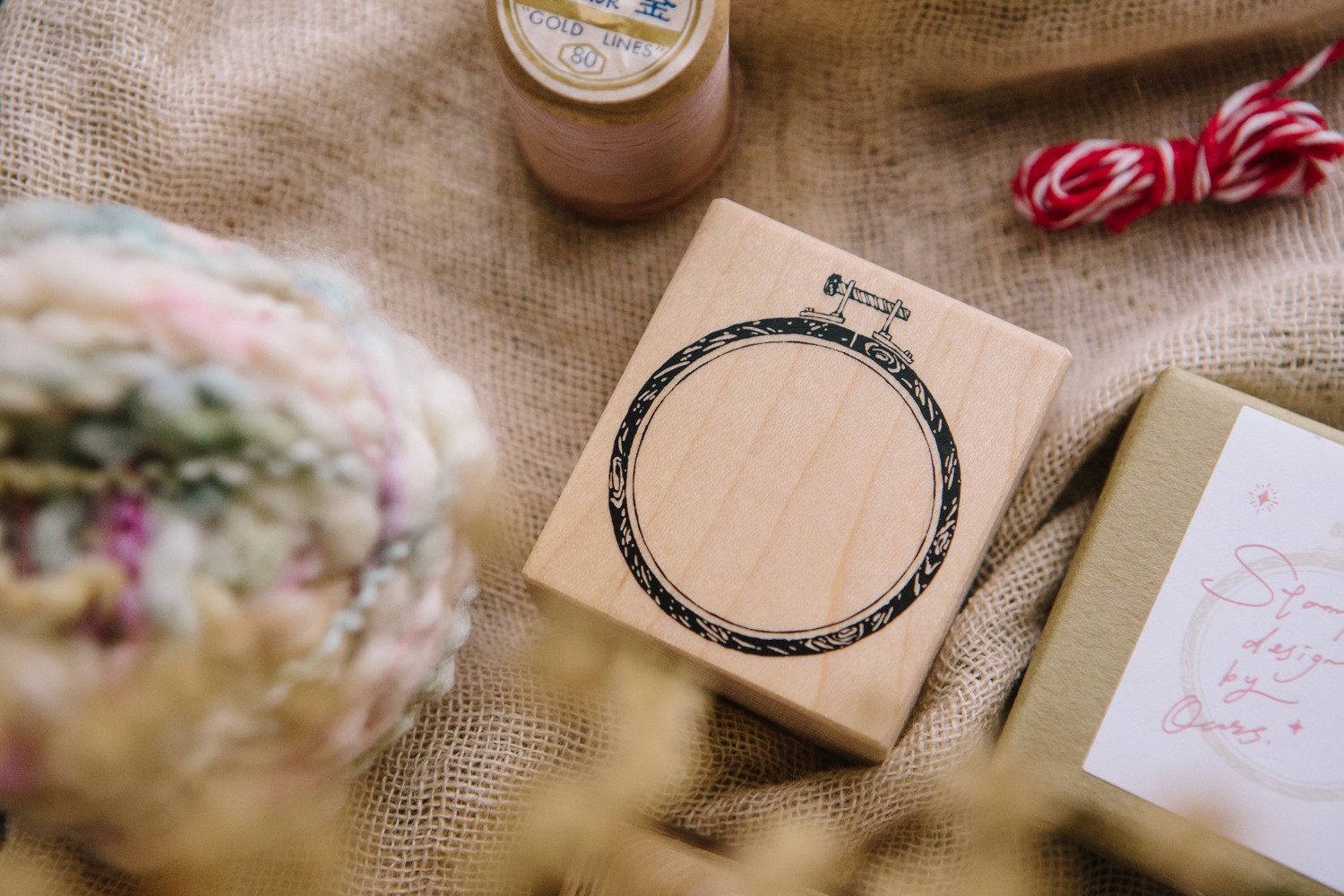 OURS Rubber Stamp - Circle Embroidery Hoop