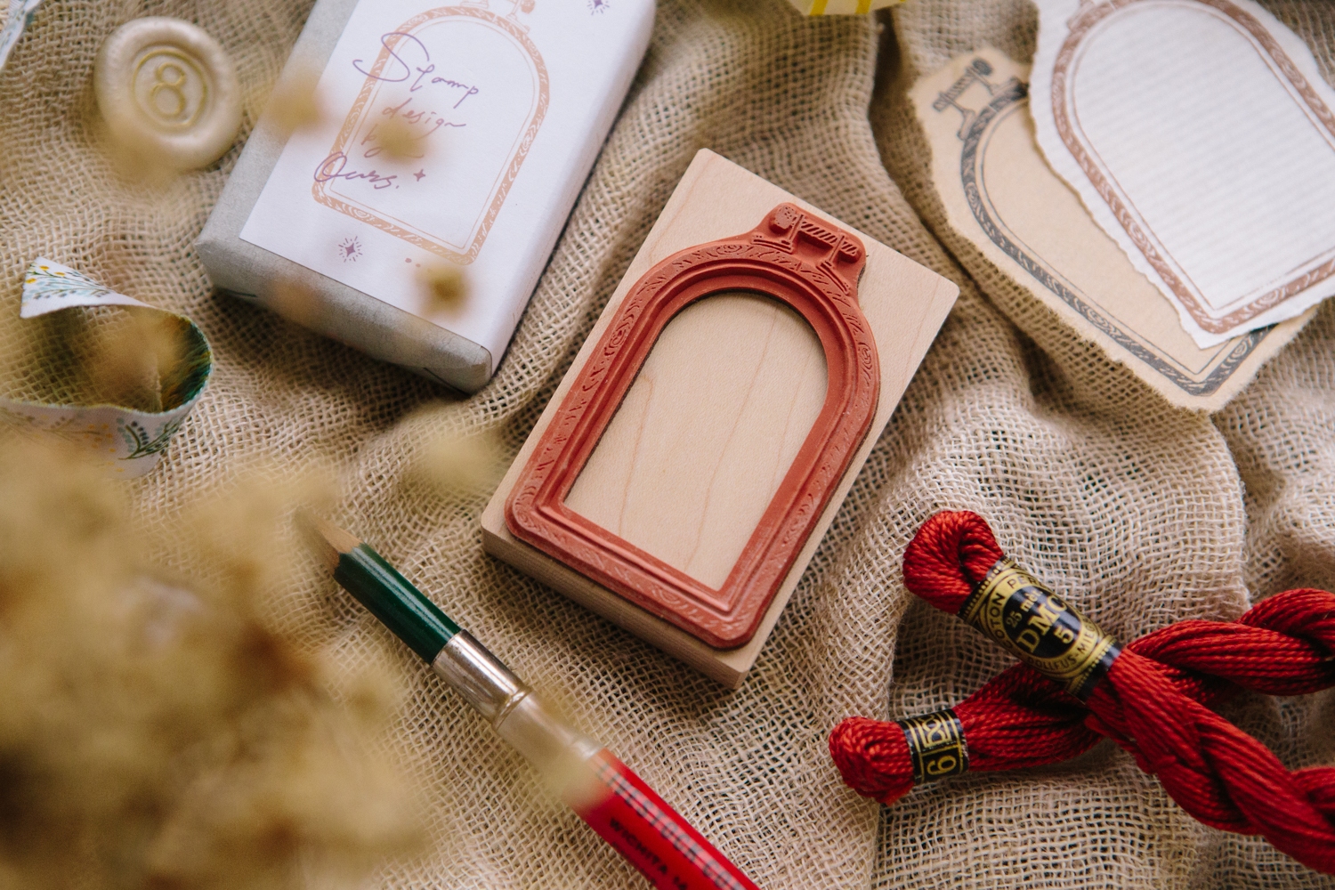 OURS Rubber Stamp - Window Embroidery Hoop