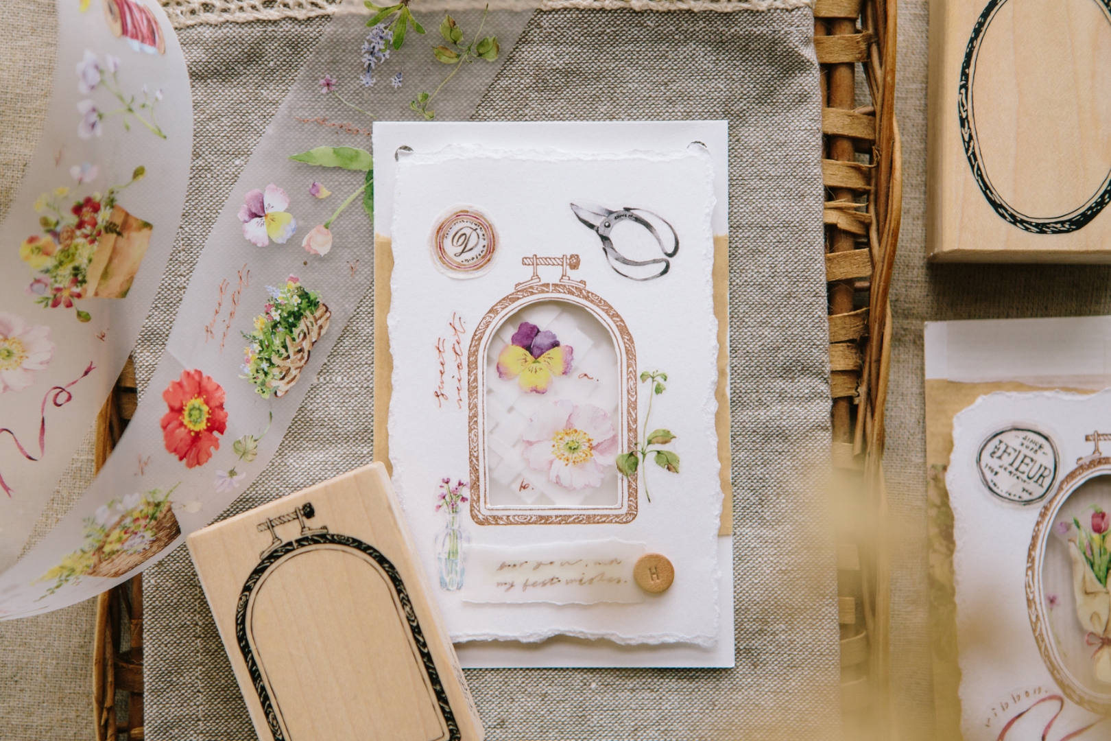 OURS Rubber Stamp - Window Embroidery Hoop