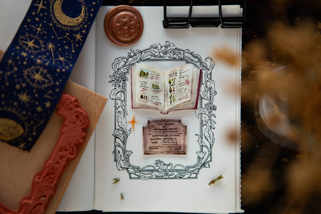 OURS Rubber Stamp - Flower Frame B