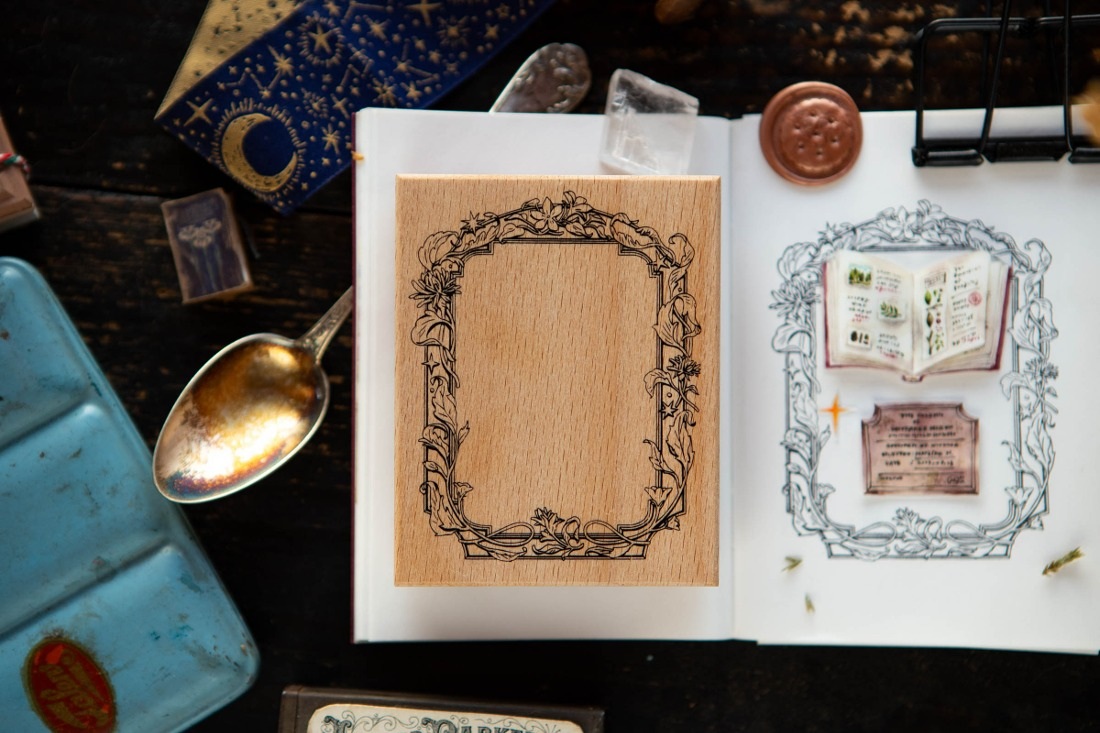 OURS Rubber Stamp - Flower Frame B