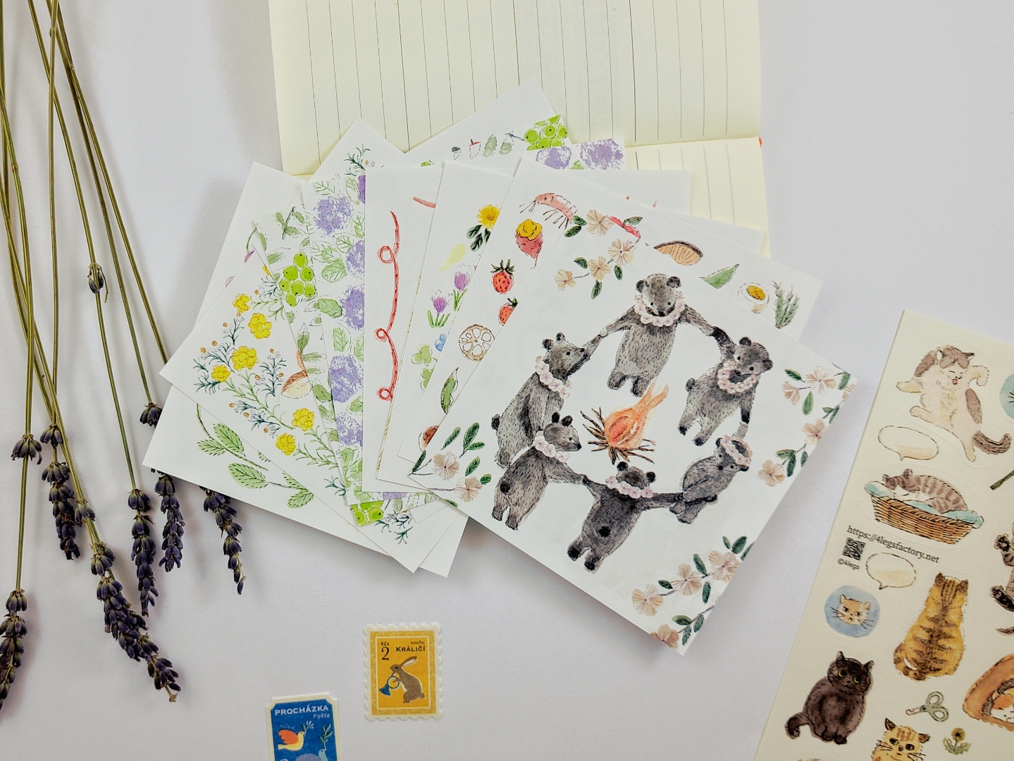 4Legs Memo Paper Set 96 Sheets - Animals