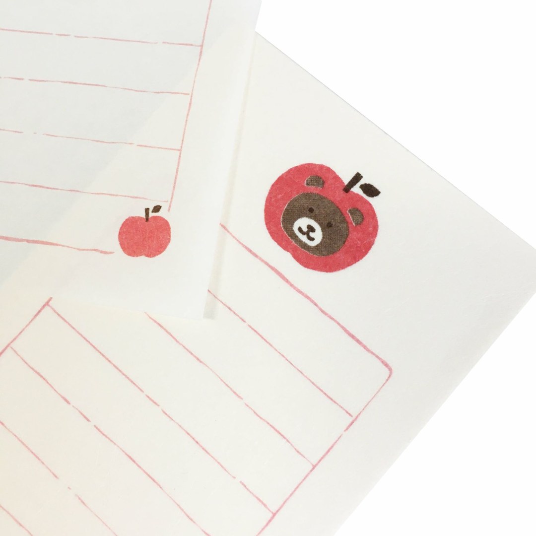 Furukawa Paper Mini Letter Set - Bear And Apple