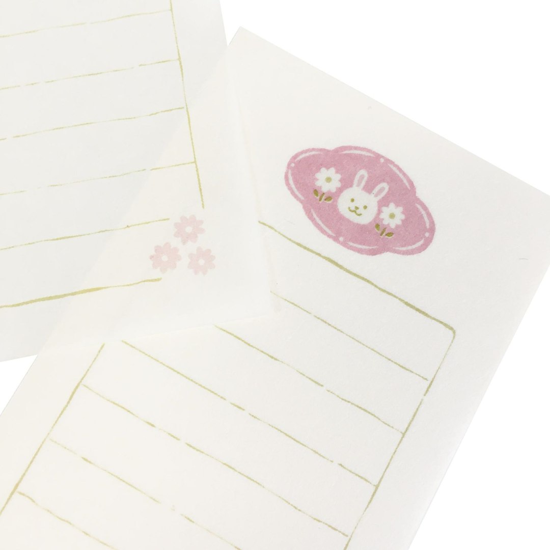 Furukawa Paper Mini Letter Set - Rabbit Brooch