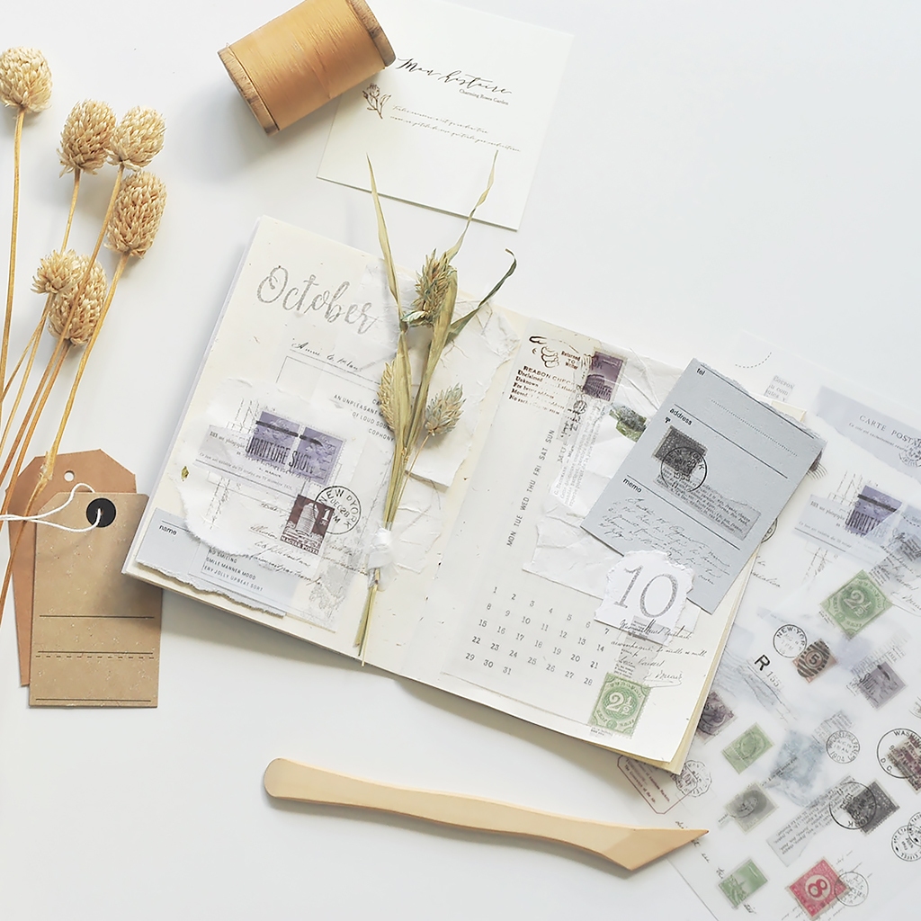 MU Print-On Transfer Stickers 236 - Old Postmark