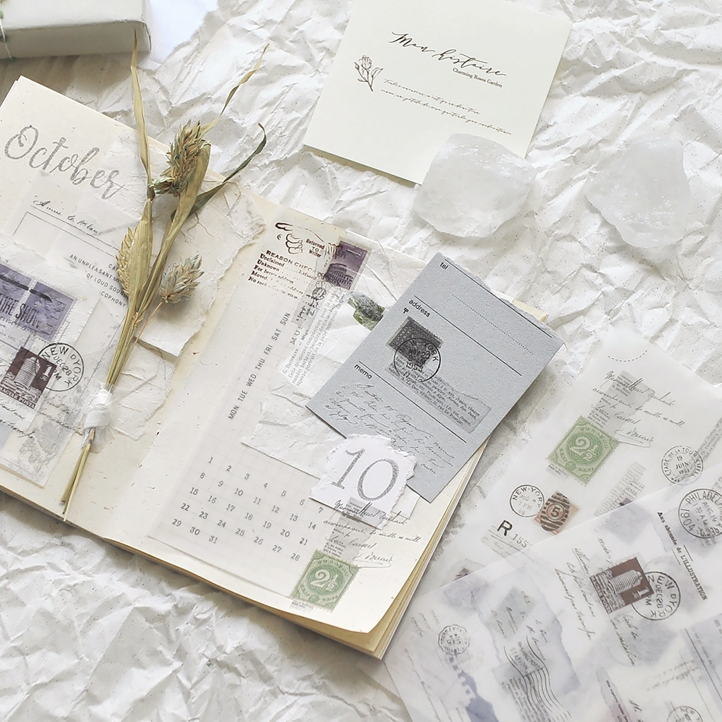 MU Print-On Transfer Stickers 236 - Old Postmark