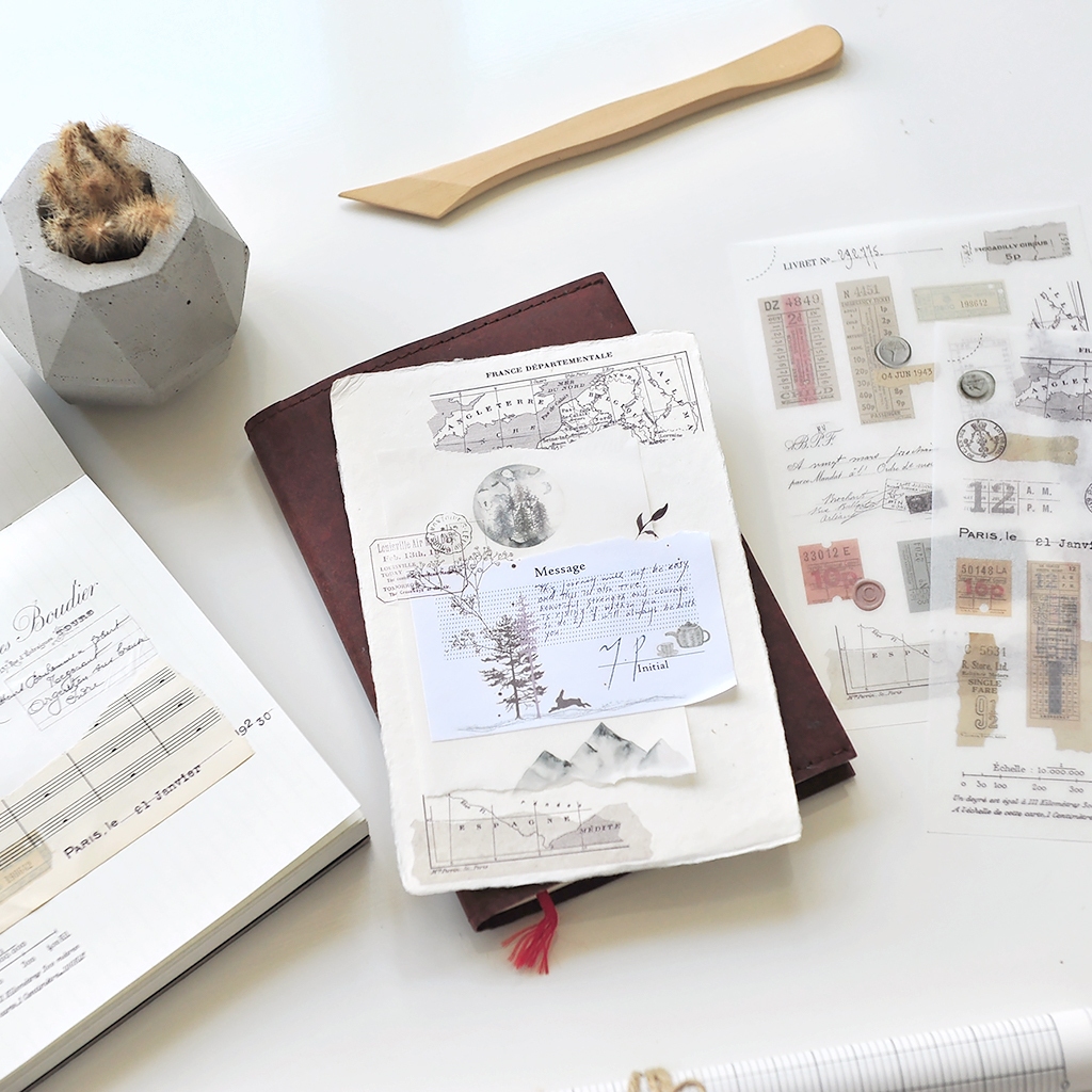 MU Print-On Transfer Stickers 237 - Vintage Tickets