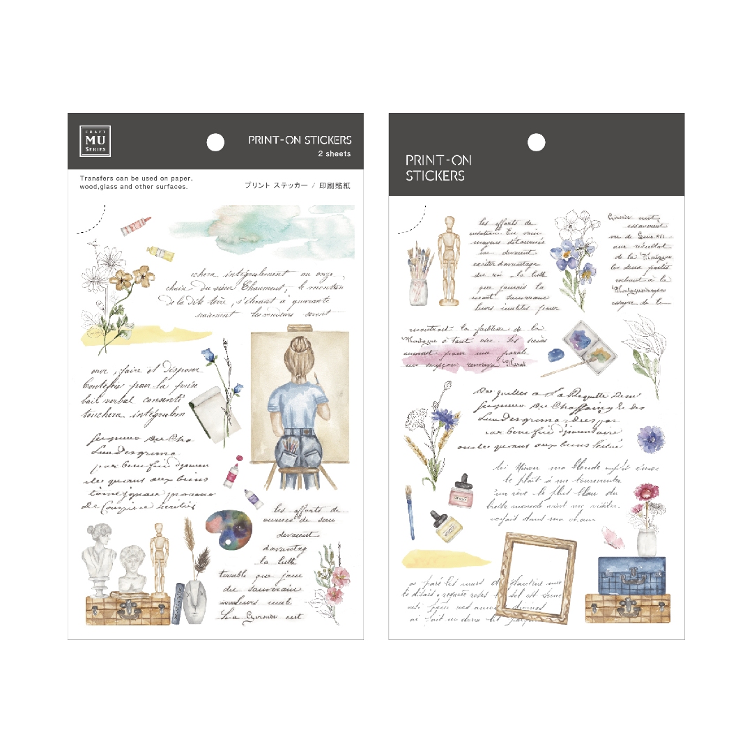 Pre-Order MU Print-On Transfer Stickers 239 - Art Room