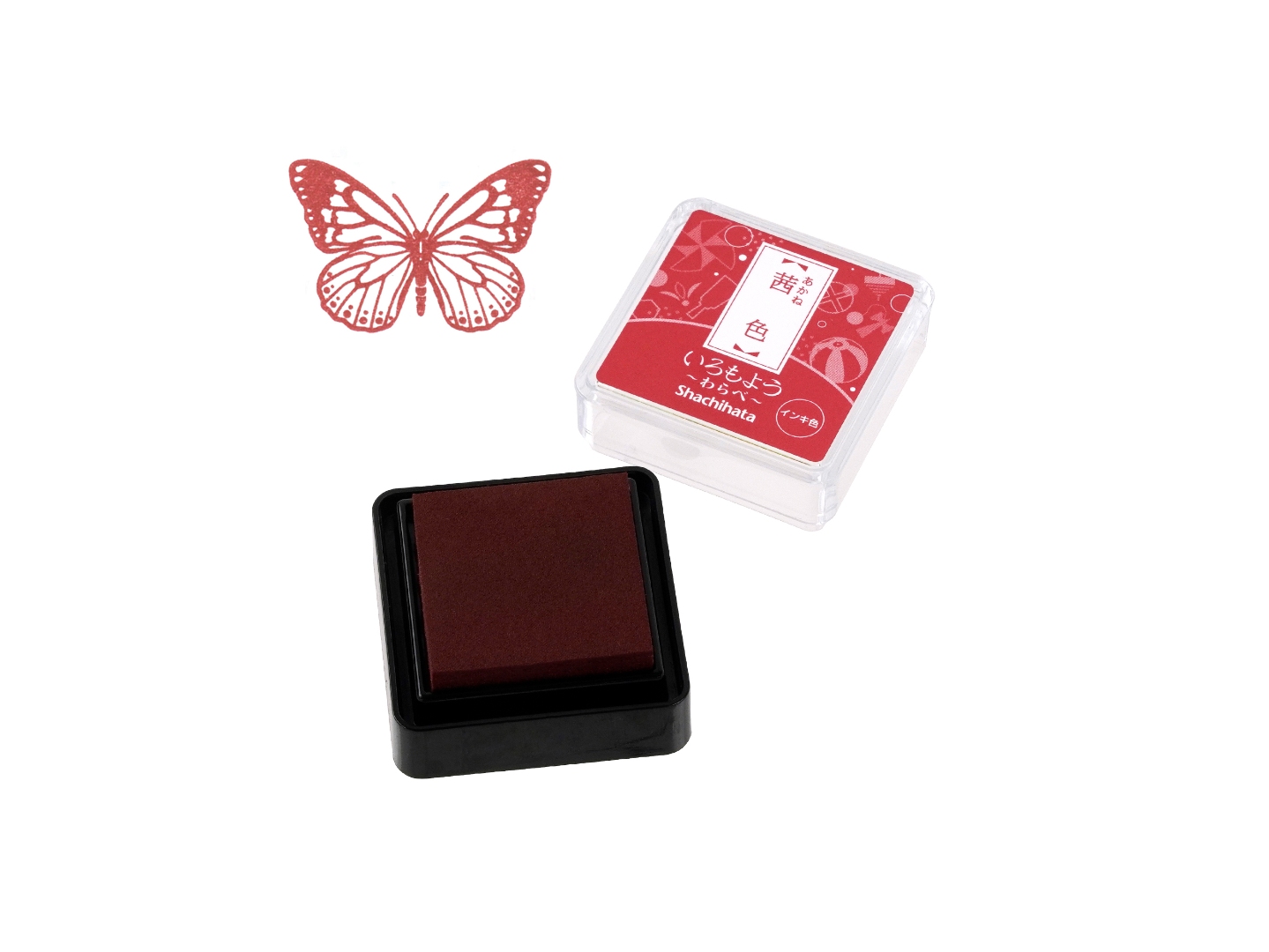 Shachihata Iromoyo Mini Ink Pad - Deep Red