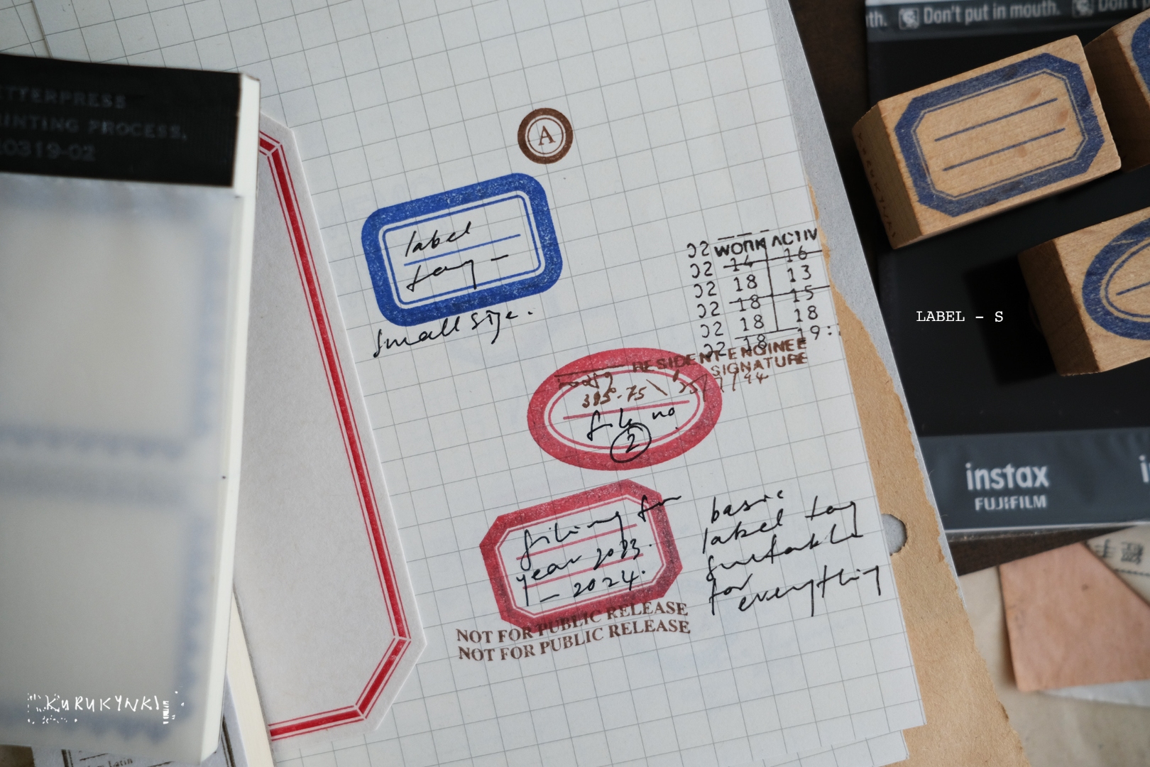 Kurukynki Label Stamp - Small