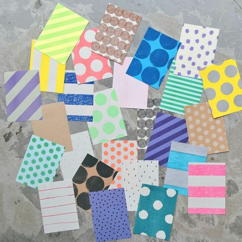 Mizushima IROIRO Memo Pad M - Dots And Stripes