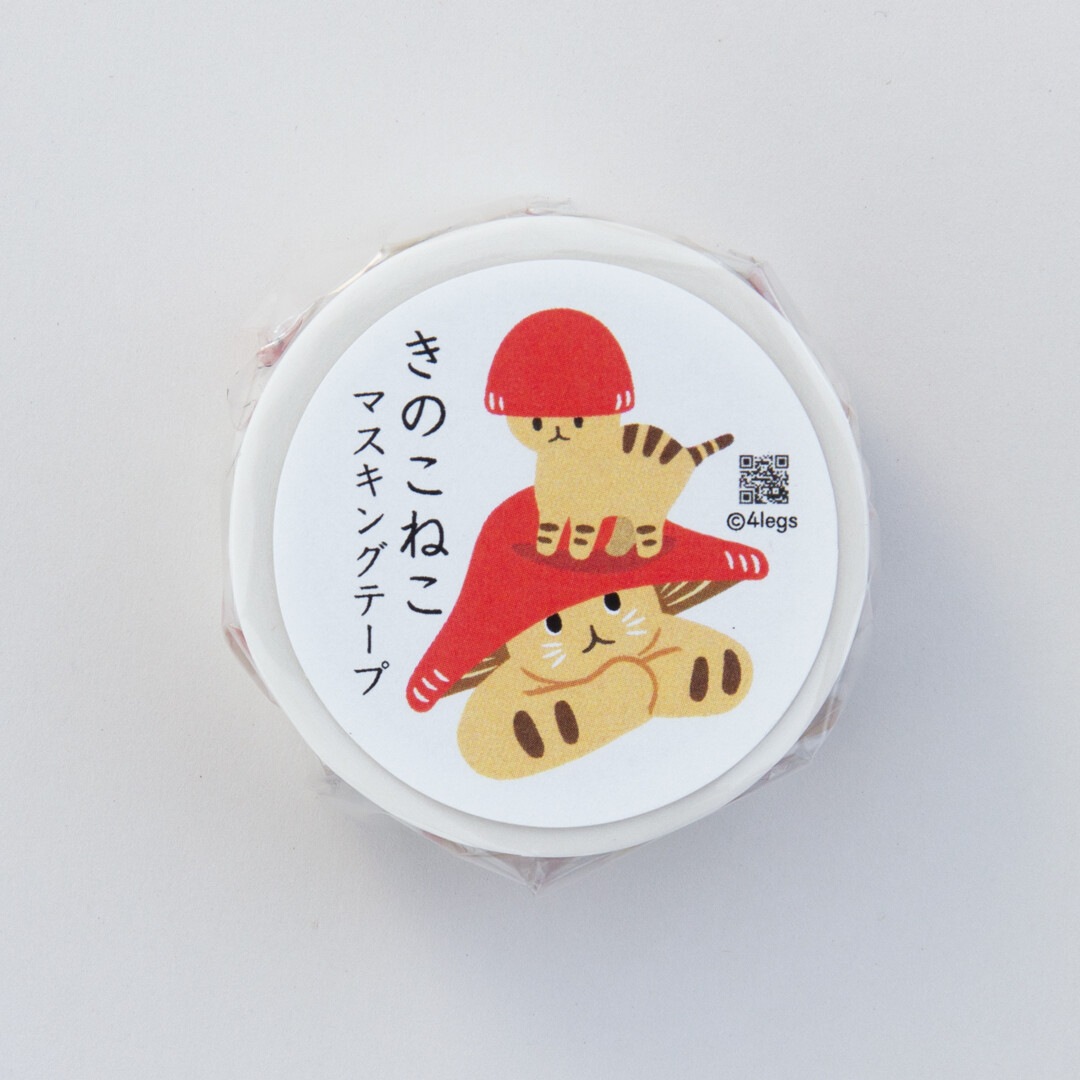 4Legs Washi Tape - Mushroom Cat