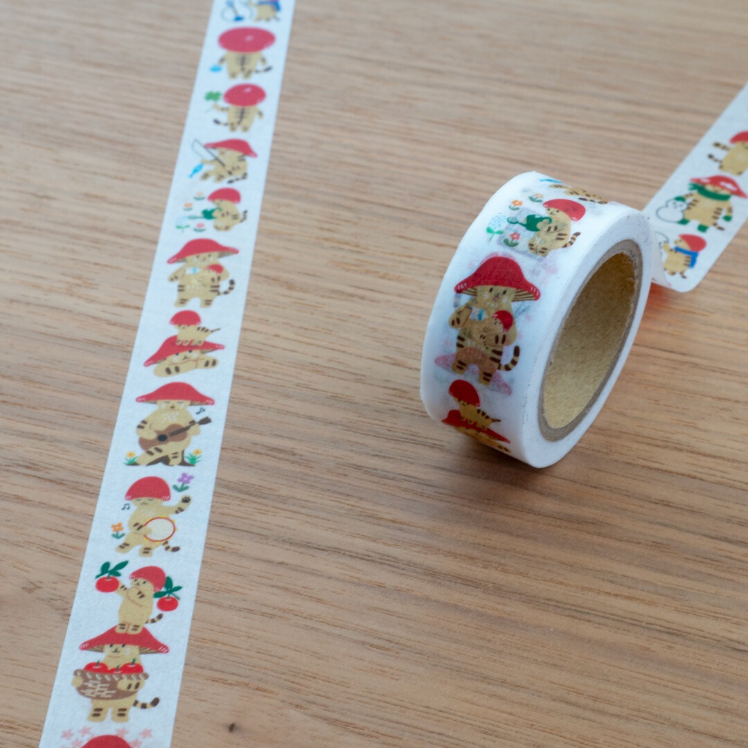 4Legs Washi Tape - Mushroom Cat