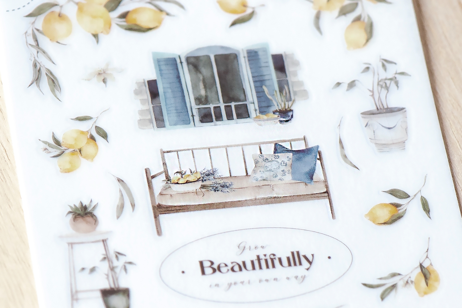 MU Print-On Transfer Stickers 245 - Lemon Courtyard