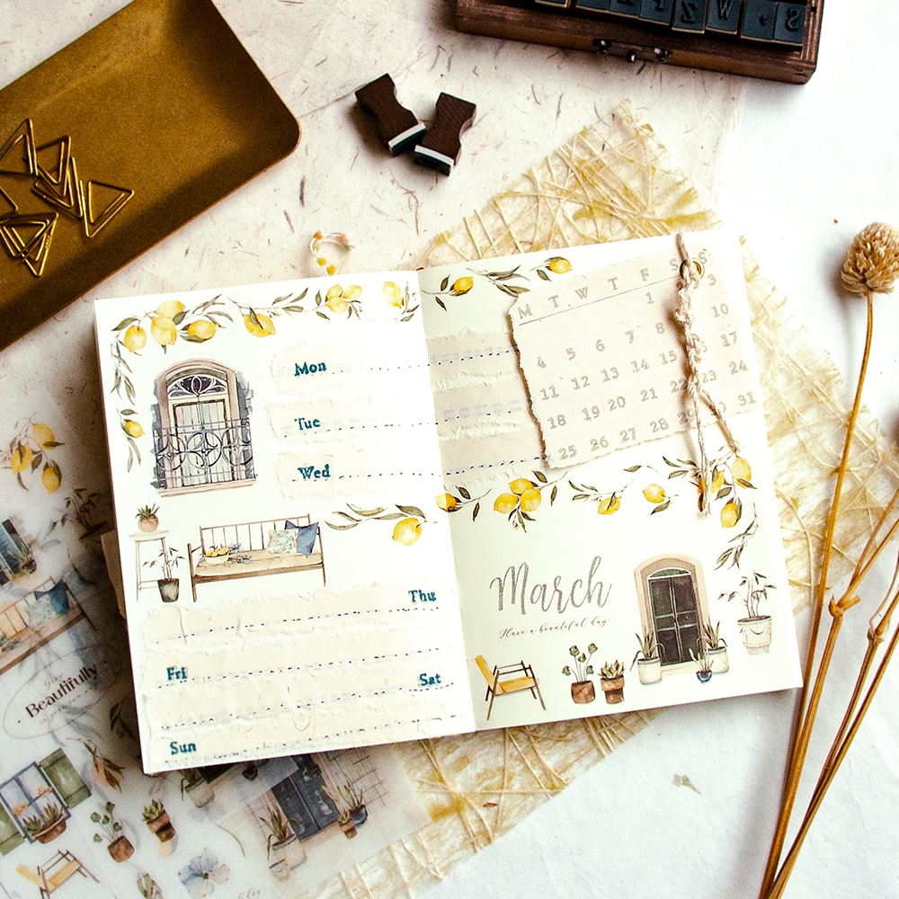 MU Print-On Transfer Stickers 245 - Lemon Courtyard