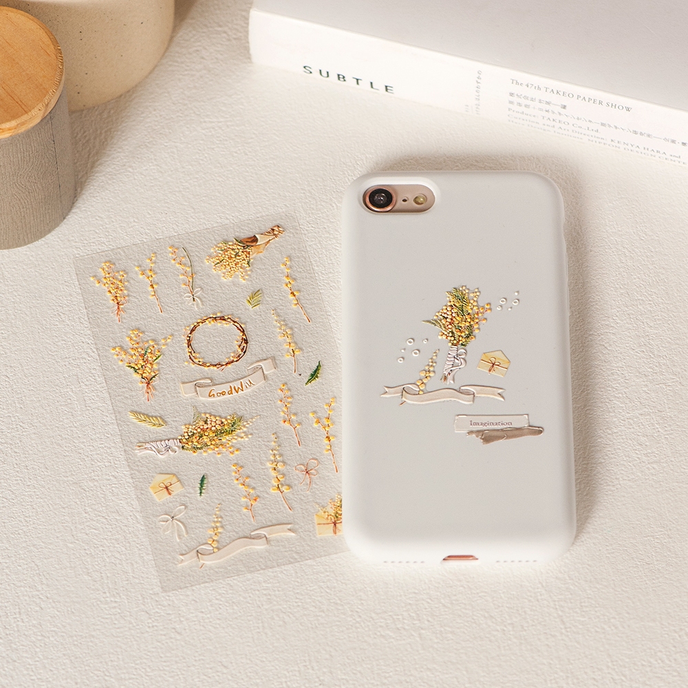 MU Pop-Up Sticker Mimosa Flower - No.2