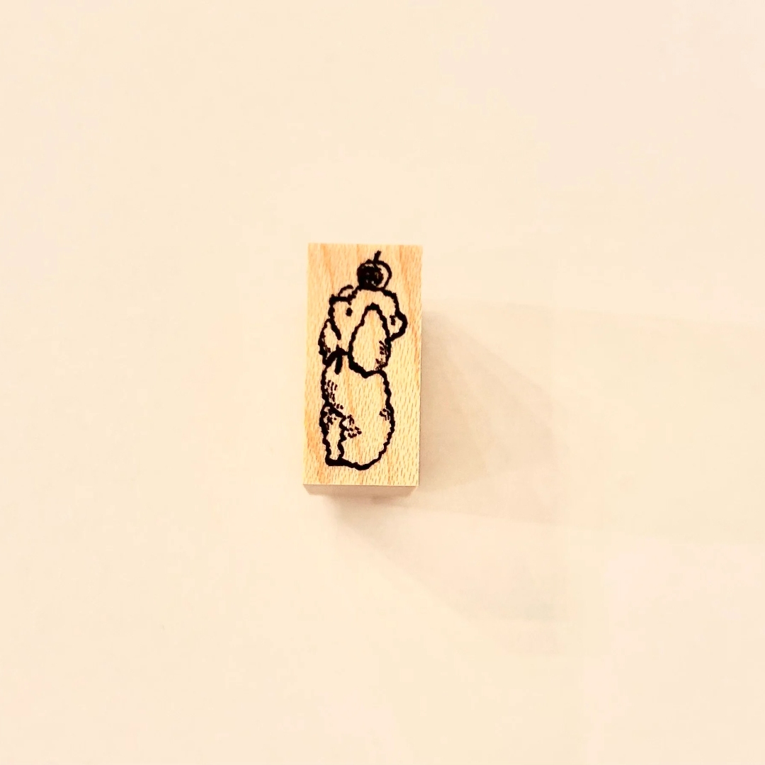 Krimgen Rubber Stamp No.235 - Apple Bear