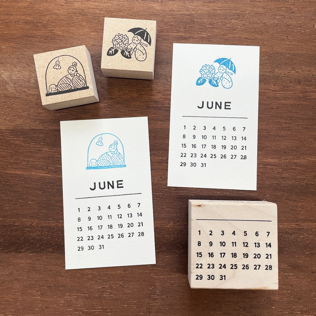 Stamp Marche Girl Rubber Stamp - Hydrangea