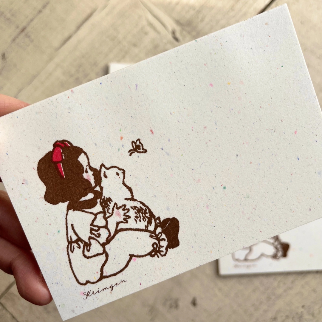 Krimgen Notepad - Girl And Cat