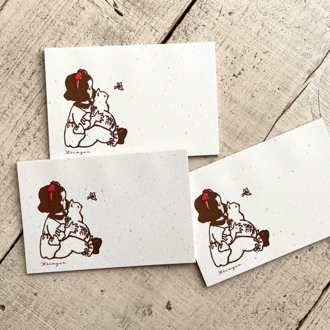 Krimgen Notepad - Girl And Cat