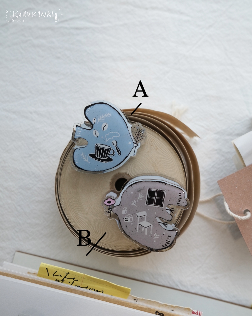 Kurukynki Acrylic Paper Clips - Bird