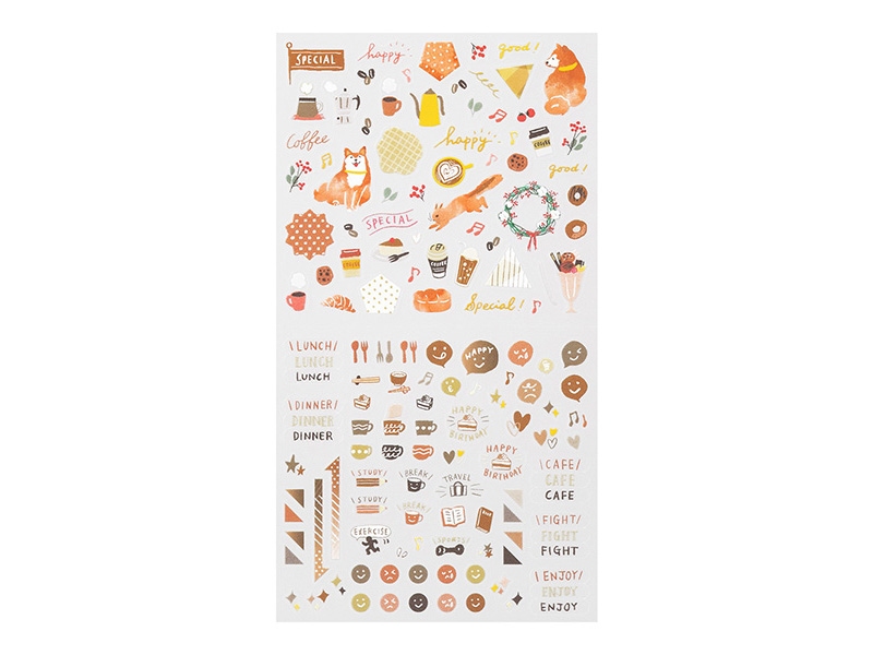 Midori Planner Sticker Color - Brown