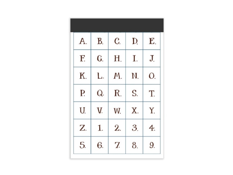 OURS Letterpress Book - Letters (No Frame)