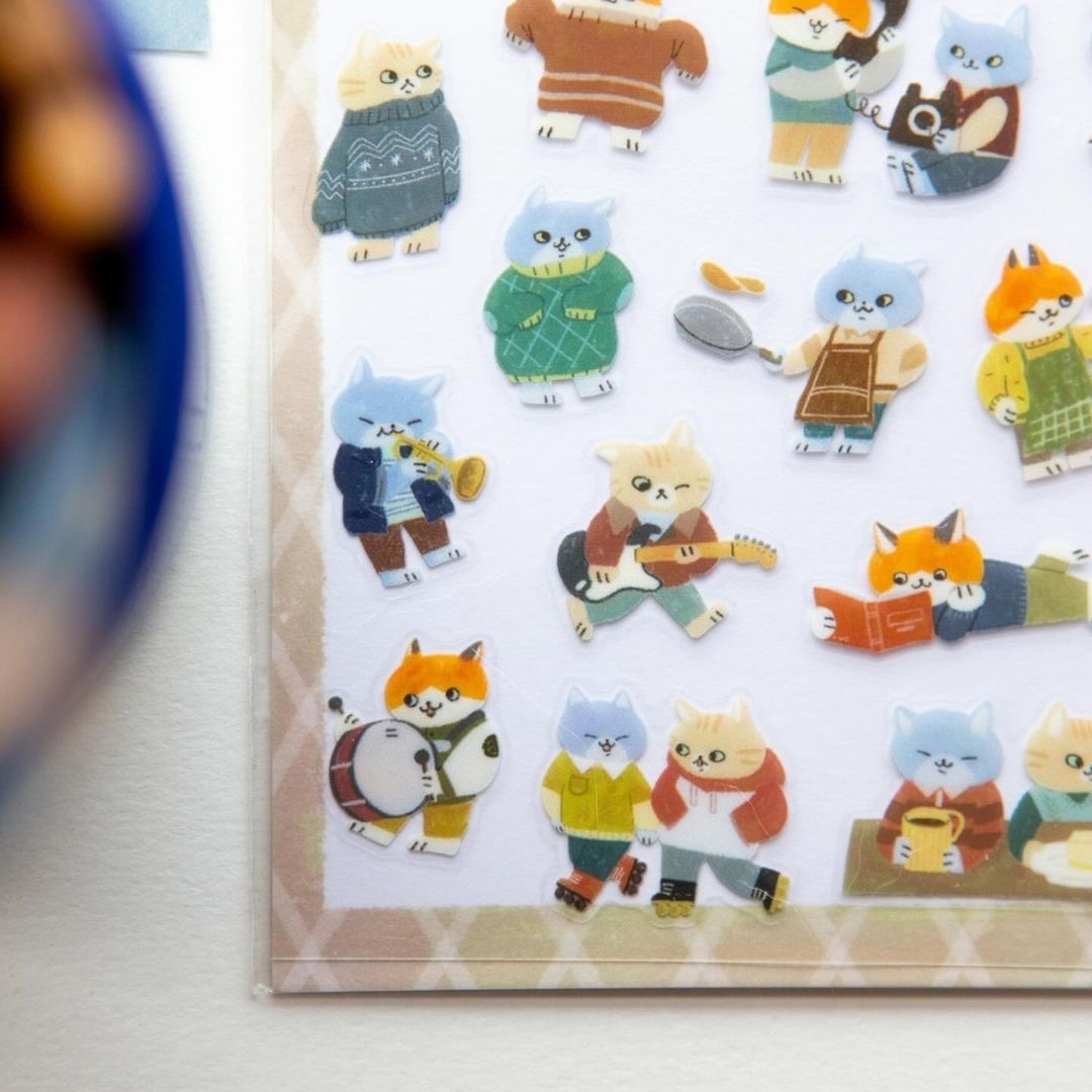 OURS Cats Gathering Sticker