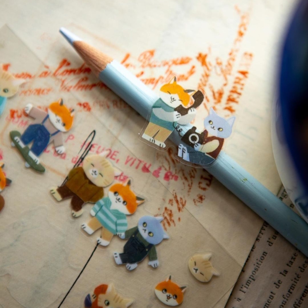 OURS Cats Gathering Sticker