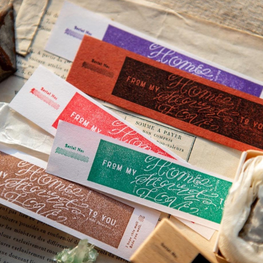 OURS Love Label Rubber Stamp