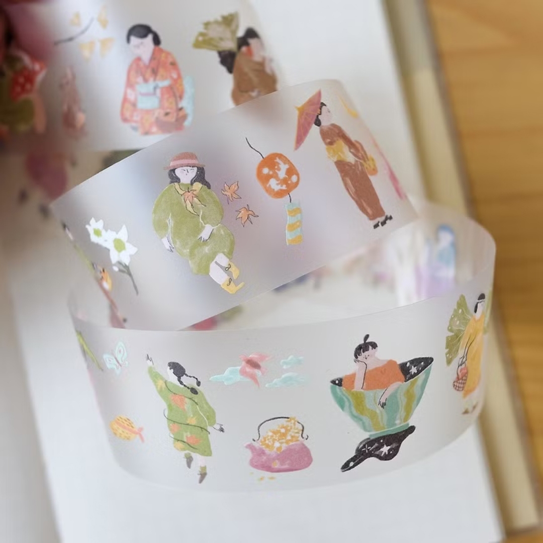 Teayou Kiss-Cut PET Tape - Autumn Fairies